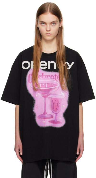 Shop Open Yy Ssense Exclusive Black Cocktail T-shirt