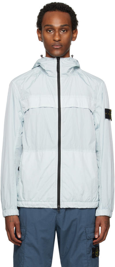 Shop Stone Island Blue Crinkle Reps R-ny Jacket In V0041 Sky Blue