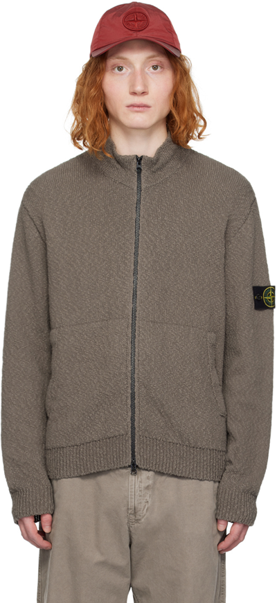 Shop Stone Island Gray Patch Sweater In V0092 Dove Grey