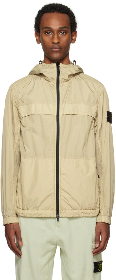 Shop Stone Island Khaki Crinkle Reps R-ny Jacket In V0095 Sand