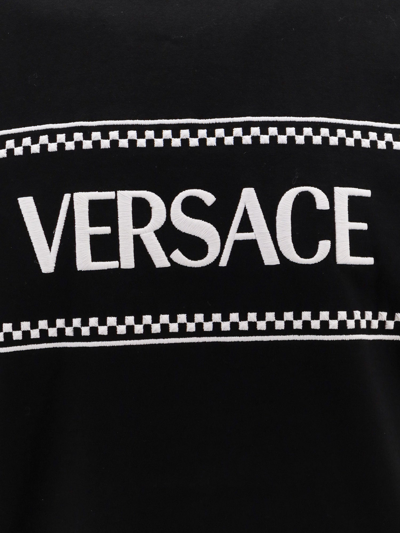 Shop Versace Man T-shirt Man Black T-shirts