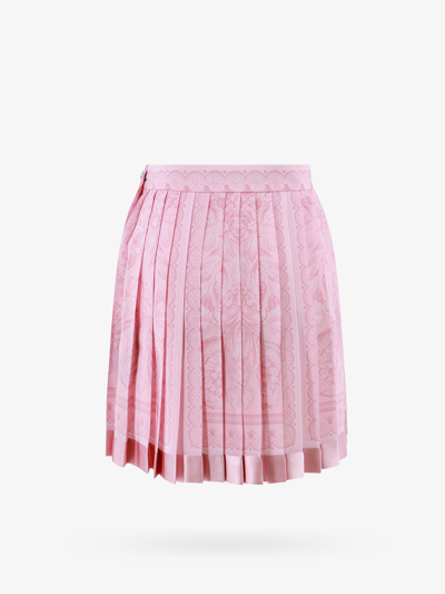 Shop Versace Woman Skirt Woman Pink Skirts
