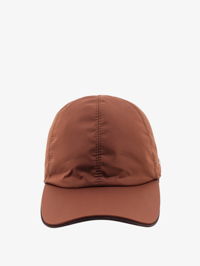 Shop Zegna Man Hat Man Brown Hats