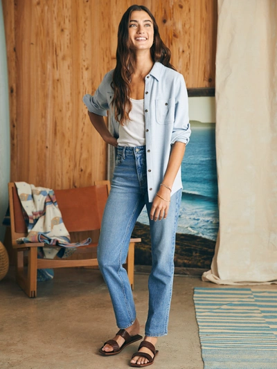 Faherty Legend&trade; Sweater Shirt In Ice Blue Twill
