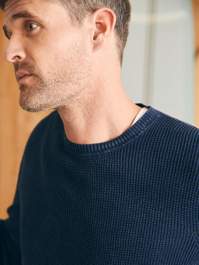 Faherty Sunwashed Crewneck Sweater In Blue Nights