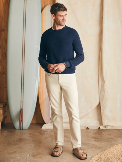 Faherty Sunwashed Crewneck Sweater In Blue Nights