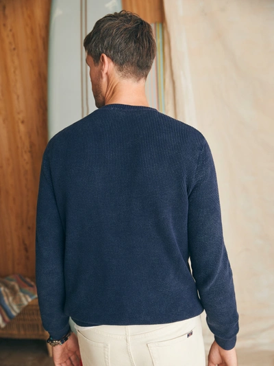 Faherty Sunwashed Crewneck Sweater In Blue Nights