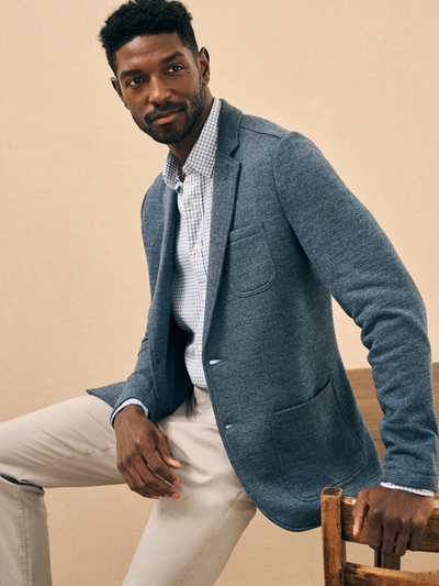 Faherty Inlet Knit Blazer (tall) In Deep Navy Melange