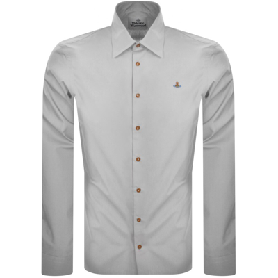 Shop Vivienne Westwood Long Sleeved Shirt Grey