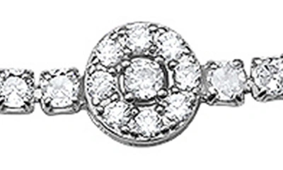 Queen Jewels Sterling Silver Pavé Cubic Zirconia Station Slider Bracelet In Silver