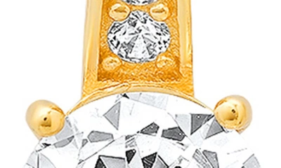 Queen Jewels Graduated Cubic Zirconia Lever Back Earrings In Gold