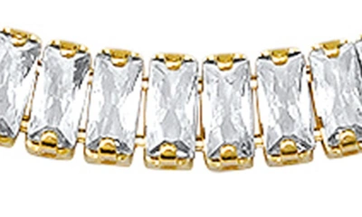 Queen Jewels Emerald Cut Cubic Zirconia Bracelet In Gold