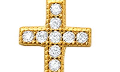 Queen Jewels Dangling Cross Necklace In Gold