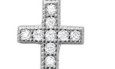 Queen Jewels Dangling Cross Necklace In Silver