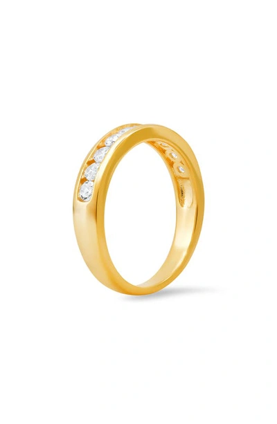Queen Jewels Channel Set Cubic Zirconia Ring In Gold