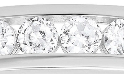 Queen Jewels Channel Set Cubic Zirconia Ring In Silver