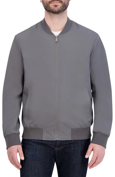 Shop Cole Haan Bomber Jacket In Grey