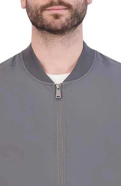 Shop Cole Haan Bomber Jacket In Grey