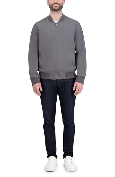 Cole Haan Bomber Jacket In Grey