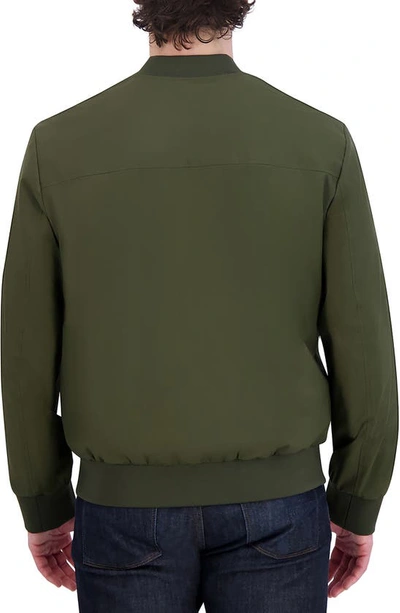 Shop Cole Haan Bomber Jacket In Olive