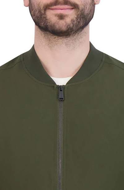 Shop Cole Haan Bomber Jacket In Olive