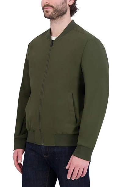 Shop Cole Haan Bomber Jacket In Olive