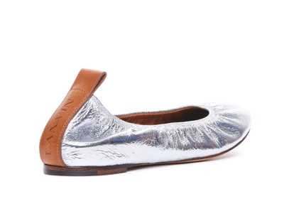 Shop Lanvin Flat Shoes In Silver
