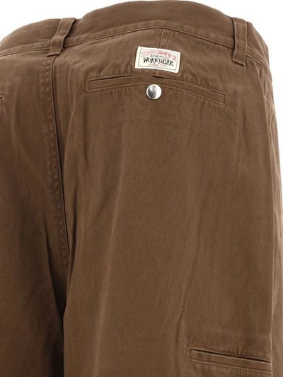 Shop Stussy Stüssy "twill Workgear" Trousers In Brown