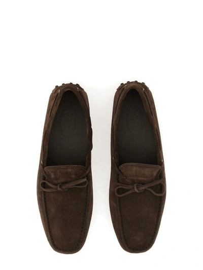Shop Tod's Leather Gommino Loafer In Brown