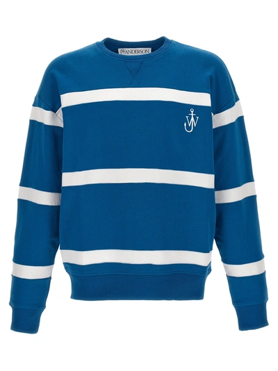 Shop Jw Anderson Striped Sweatshirt Multicolor