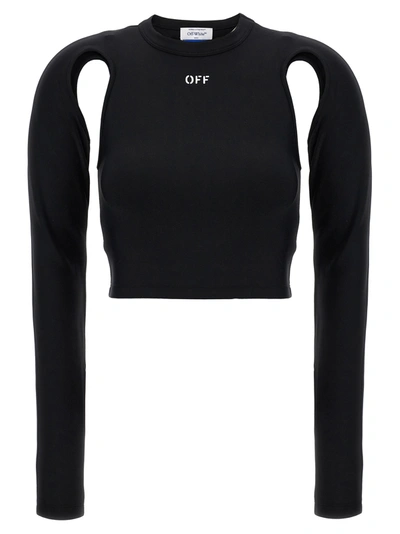 Shop Off-white Sleek Tops In Black