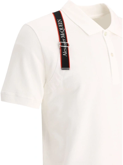 Shop Alexander Mcqueen "harness" Polo Shirt In White
