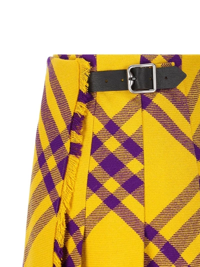 Shop Burberry Skirts In Pear Ip Check