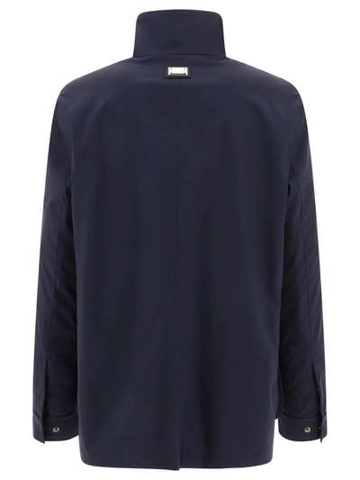 Shop Dolce & Gabbana Technical Fabric Safari Jacket In Blue
