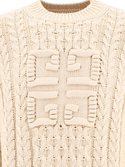 Shop Givenchy 4g Sweater In Beige