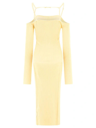 Shop Jacquemus "la Robe Sierra" Dress In Beige