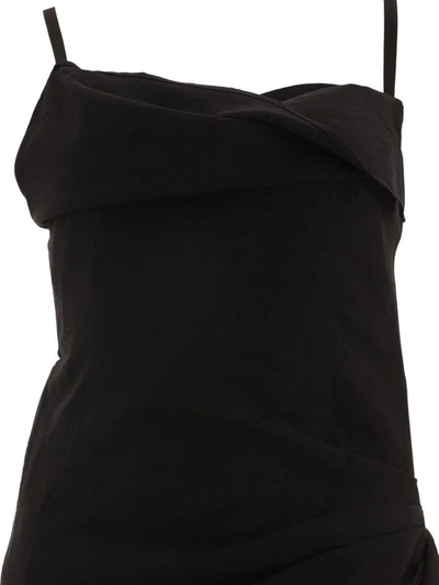 Shop Jacquemus "la Robe Saudade" Dress In Black