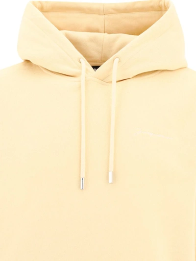 Shop Jacquemus "le Sweatshirt Brodé" Hoodie In Beige