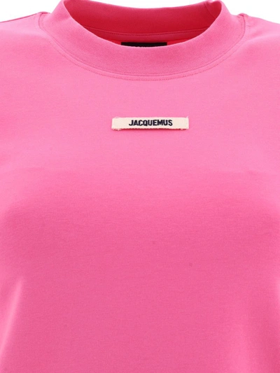 Shop Jacquemus "le T-shirt Gros Grain" T-shirt In Pink