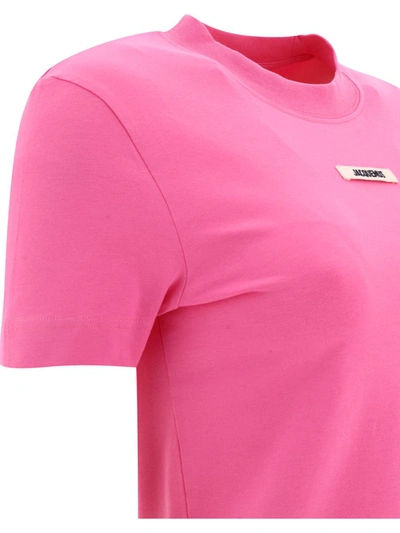Shop Jacquemus "le T-shirt Gros Grain" T-shirt In Pink