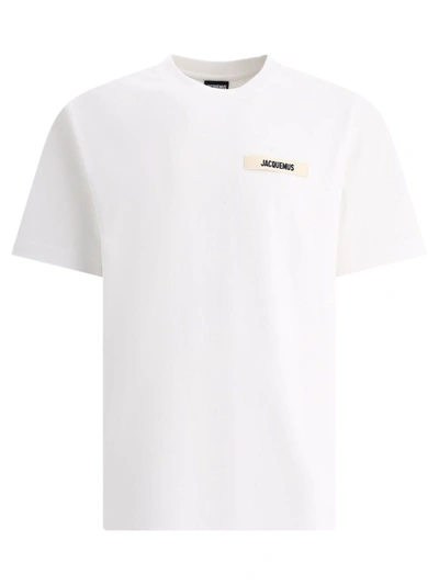 Shop Jacquemus "le T-shirt Gros Grain" T-shirt In White