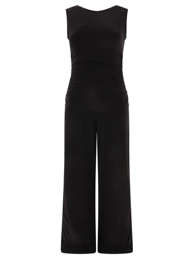 Shop Norma Kamali Shirred Waist Jumpsuit In Black