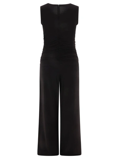 Shop Norma Kamali Shirred Waist Jumpsuit In Black