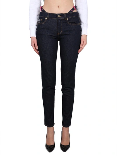 Shop Versace Jeans Couture Skinny Fit Jeans In Blue