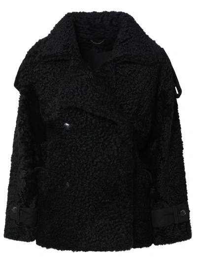 Shop The Mannei 'jordan' Black Sheepskin Coat