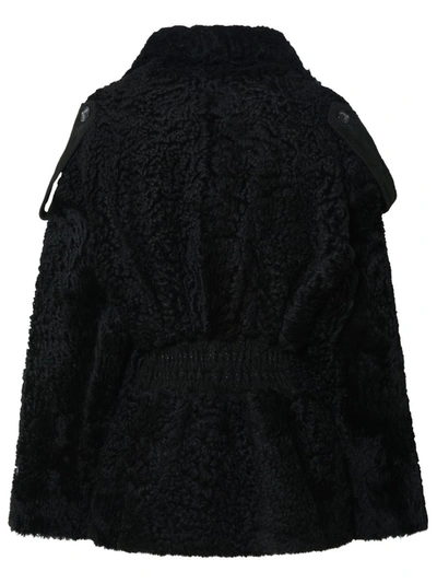 Shop The Mannei 'jordan' Black Sheepskin Coat