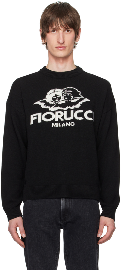 Shop Fiorucci Black Milano Angels Sweater