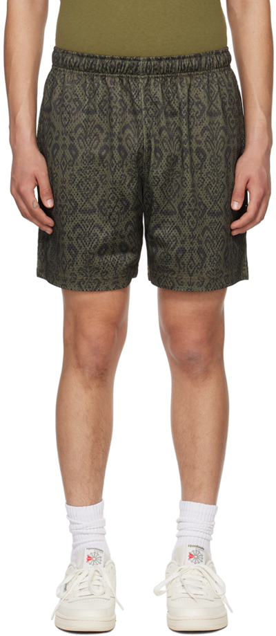 Shop John Elliott Green Practice Shorts In Venetian