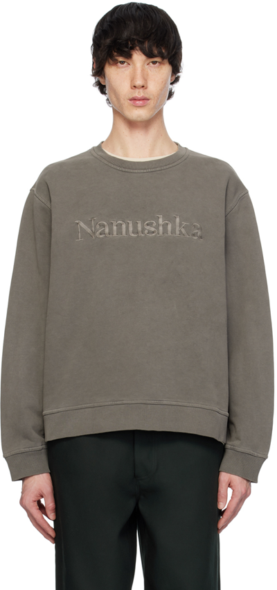 Shop Nanushka Gray Mart Sweatshirt In Asphalt
