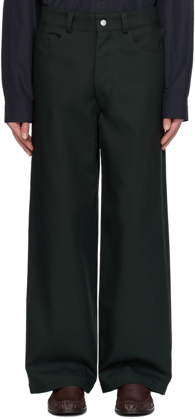 Shop Nanushka Black Jurian Trousers In Anthracite